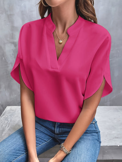 Vivienne™ - Elegant V-Neck Blouse