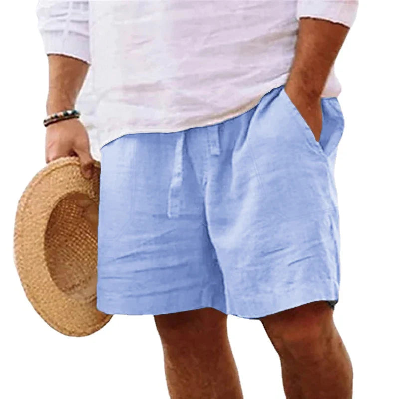 CoastalEase™ | Classic Linen Shorts for Timeless Style