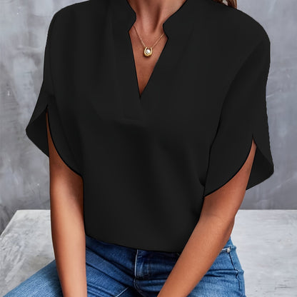 Vivienne™ - Elegant V-Neck Blouse