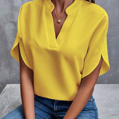 Vivienne™ - Elegant V-Neck Blouse