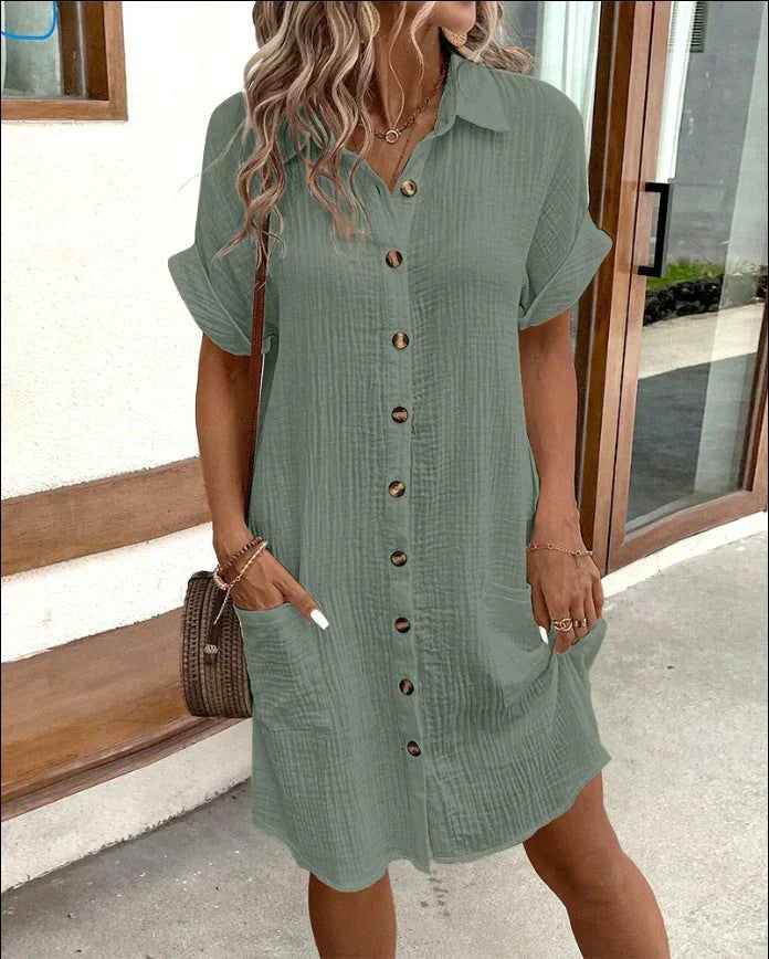 Isla™ - Breezy Button-Down Dress