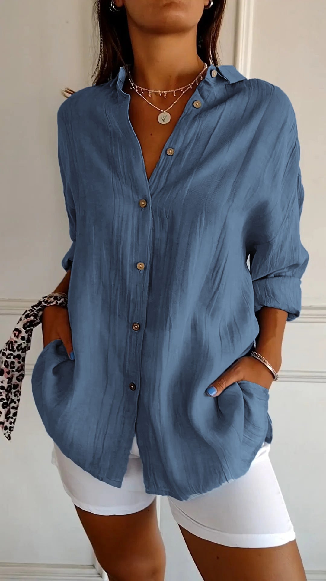 Sasha™ - Effortless Linen Button-Up