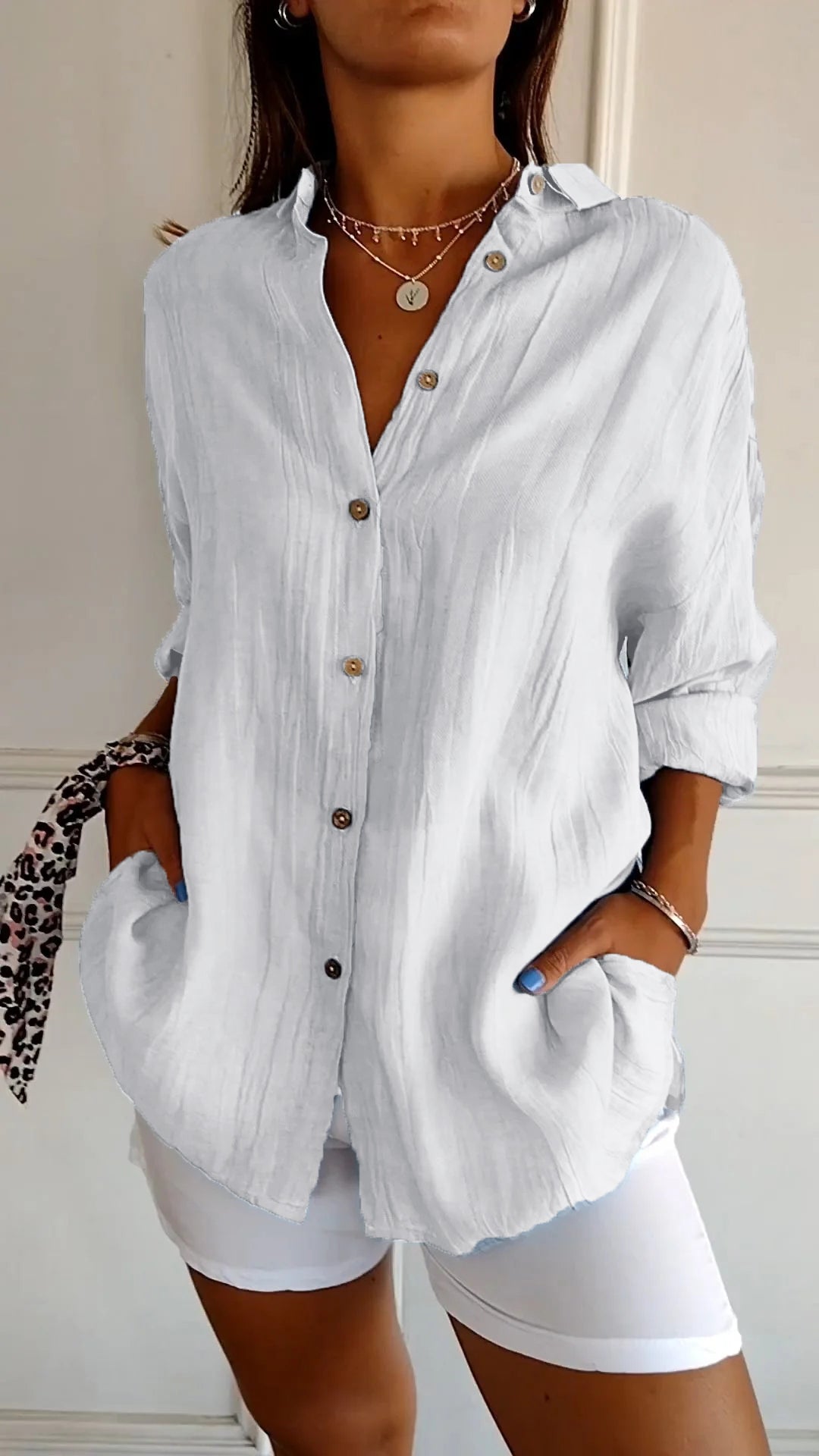 Sasha™ - Effortless Linen Button-Up